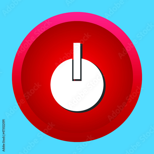 circle button vector design turn off