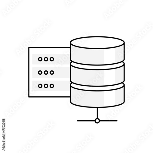 Database server or Network storage clip art.