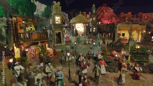 Napoli - Panoramica del presepe nella Chiesa di San Nicola alla Carità