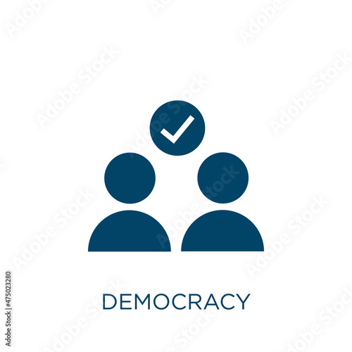 democracy vector icon. campaign filled flat symbol for mobile concept and web design. Black box glyph icon. Isolated sign, logo illustration. Vector graphics.
