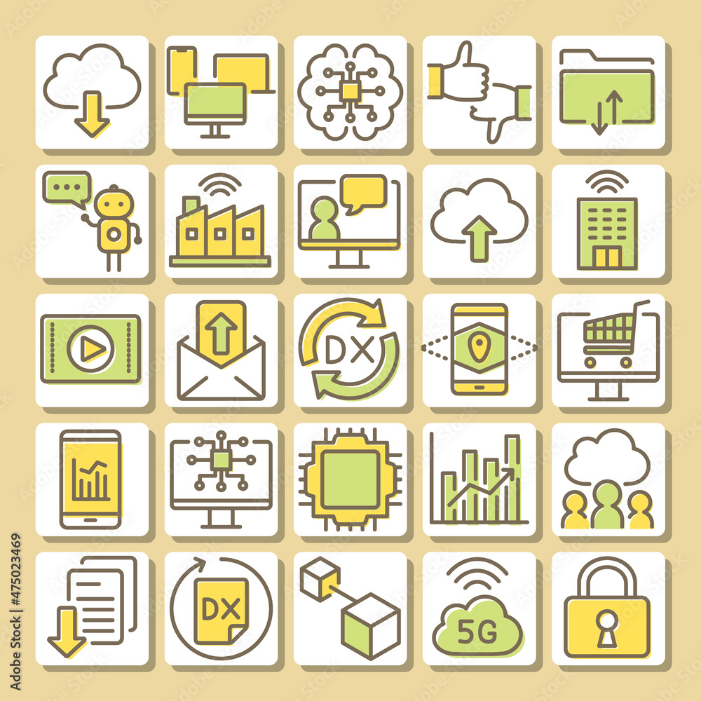 Dx デジタルトランスフォーメーション アイコン Stock ベクター Adobe Stock Dx デジタルトランスフォーメーション アイコン Stock ベクター Adobe Stock