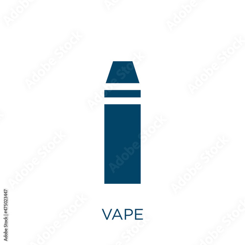 vape vector icon. atomizer filled flat symbol for mobile concept and web design. Black electronic glyph icon. Isolated sign, logo illustration. Vector graphics.