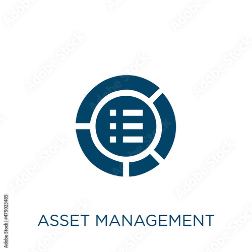 asset management vector icon. management filled flat symbol for mobile concept and web design. Black profit glyph icon. Isolated sign, logo illustration. Vector graphics.