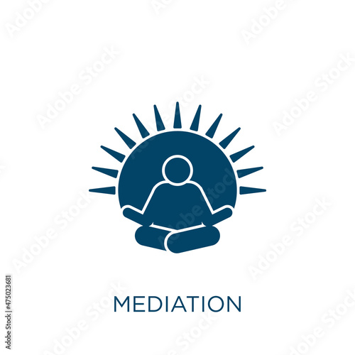 mediation vector icon. collection filled flat symbol for mobile concept and web design. Black business glyph icon. Isolated sign, logo illustration. Vector graphics.