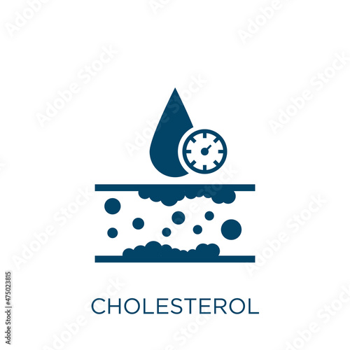 cholesterol vector icon. health filled flat symbol for mobile concept and web design. Black healthy glyph icon. Isolated sign, logo illustration. Vector graphics.