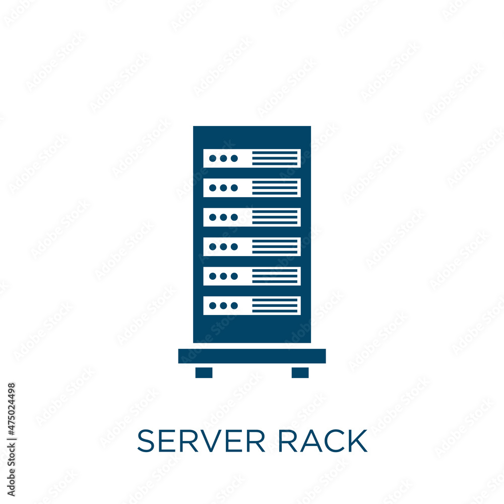 Vecteur Stock server rack vector icon. server filled flat symbol for mobile  concept and web design. Black computer glyph icon. Isolated sign, logo  illustration. Vector graphics. | Adobe Stock