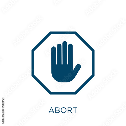 abort vector icon. health filled flat symbol for mobile concept and web design. Black abortion glyph icon. Isolated sign, logo illustration. Vector graphics.