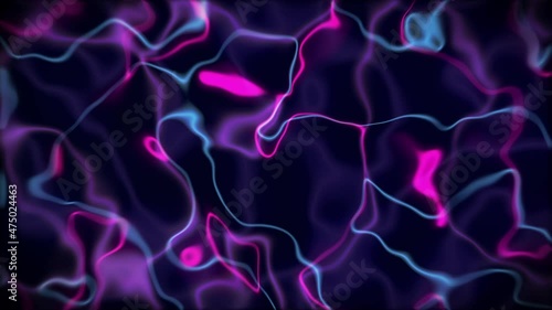 Looped animation colorful wallpaper. Animated streams of colored plasma in space. Surreal video background.