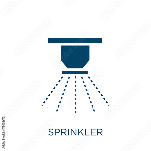sprinkler vector icon. system filled flat symbol for mobile concept and web design. Black agriculture glyph icon. Isolated sign, logo illustration. Vector graphics.
