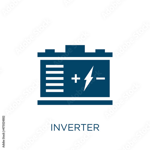 inverter vector icon. quote filled flat symbol for mobile concept and web design. Black communication glyph icon. Isolated sign, logo illustration. Vector graphics.