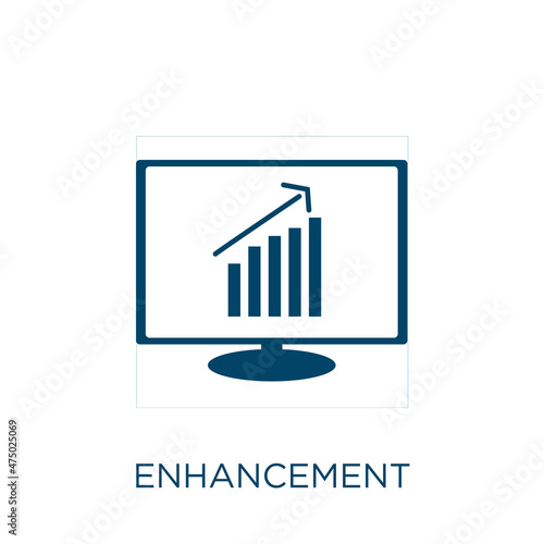enhancement vector icon. enhance filled flat symbol for mobile concept and web design. Black enlarge glyph icon. Isolated sign, logo illustration. Vector graphics.