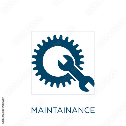 maintainance vector icon. maintain filled flat symbol for mobile concept and web design. Black work glyph icon. Isolated sign, logo illustration. Vector graphics.