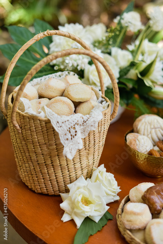 basket with sweet bread
