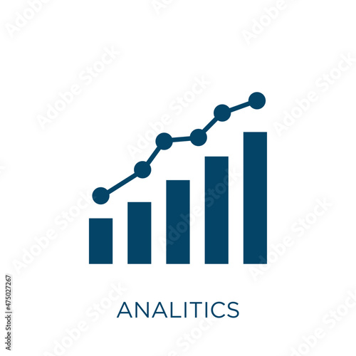 analitics vector icon. data filled flat symbol for mobile concept and web design. Black business glyph icon. Isolated sign, logo illustration. Vector graphics.