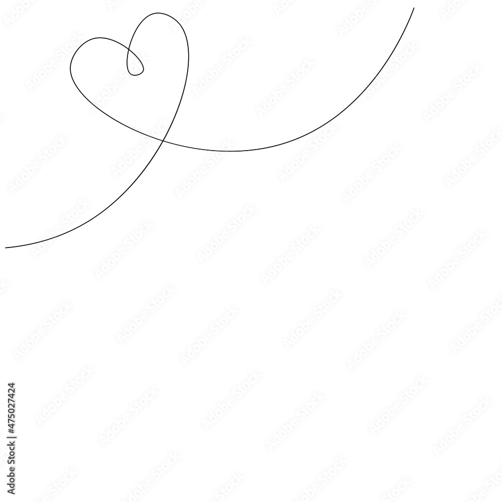 Heart line drawing vector illustration Heart line drawing vector illustration
