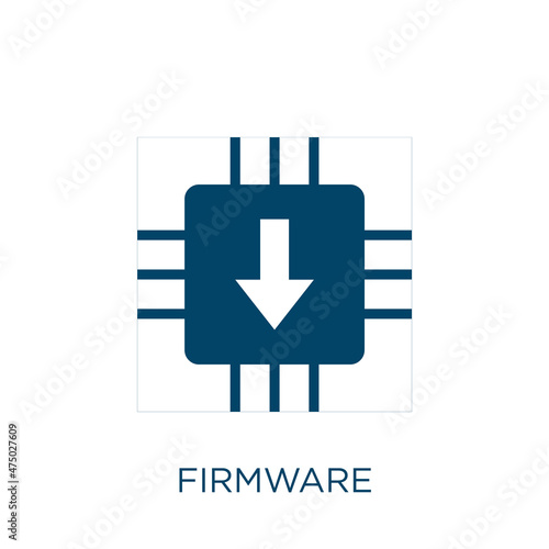 firmware vector icon. app filled flat symbol for mobile concept and web design. Black system glyph icon. Isolated sign, logo illustration. Vector graphics. photo