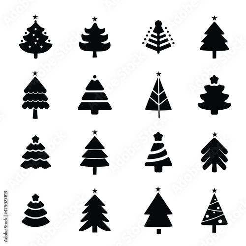Christmas Tree vector Icon Set
