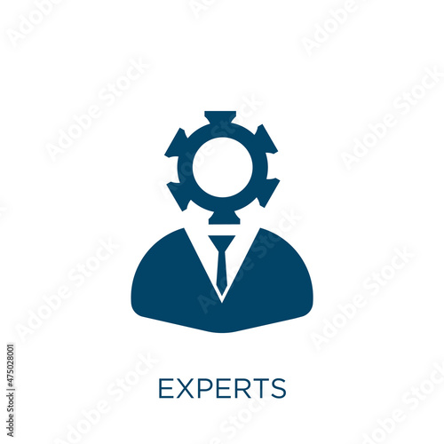 experts vector icon. expert filled flat symbol for mobile concept and web design. Black business glyph icon. Isolated sign, logo illustration. Vector graphics.