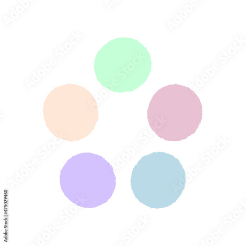 Palette of pastel colors on white background for coloring designs perfect for Easter