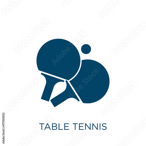 table tennis vector icon. game filled flat symbol for mobile concept and web design. Black fitness glyph icon. Isolated sign, logo illustration. Vector graphics.