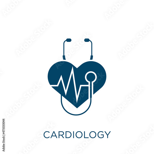 cardiology vector icon. medical filled flat symbol for mobile concept and web design. Black emergency glyph icon. Isolated sign, logo illustration. Vector graphics.