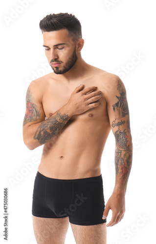 Handsome young man in under...