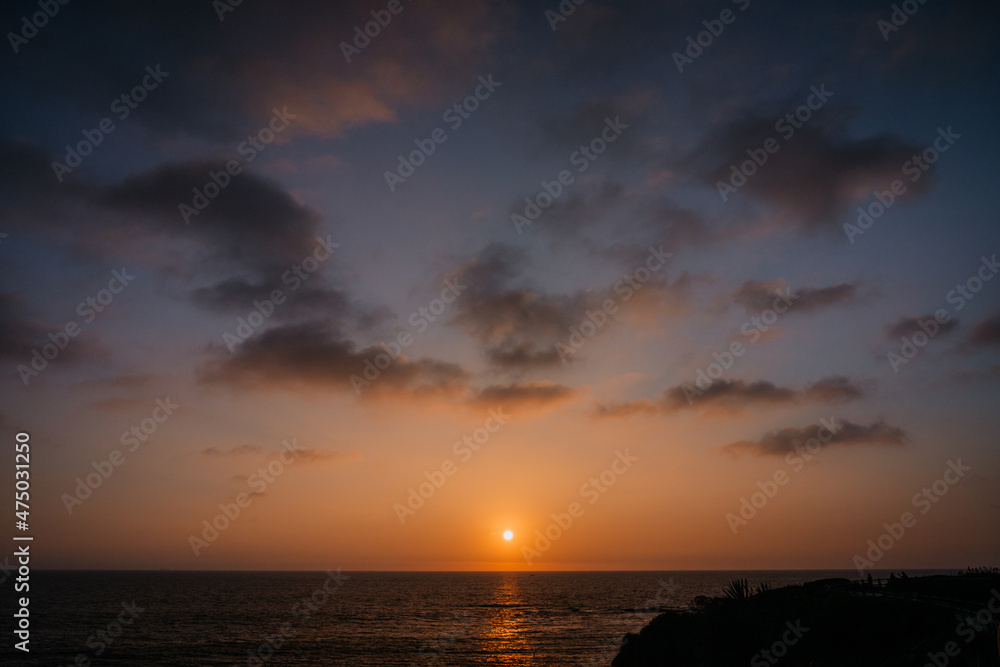 California Sunset Over the Ocean 