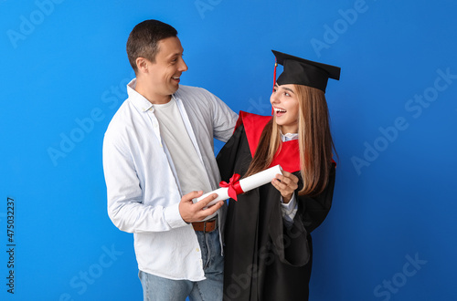Happy female graduation stu...