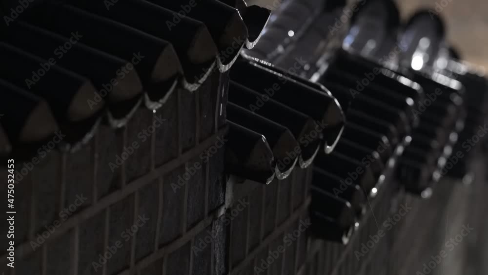 korea traditional hanok rain drops