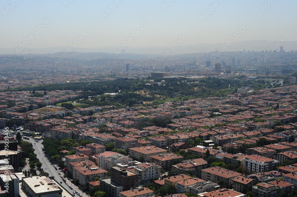 Ankara, view from the sky. Turkey. 