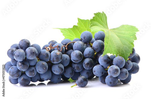 Grapes on a white background