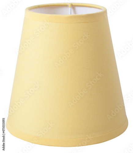 Fotografia deep empire byron funnel yellow tapered lampshade on a white background isolated