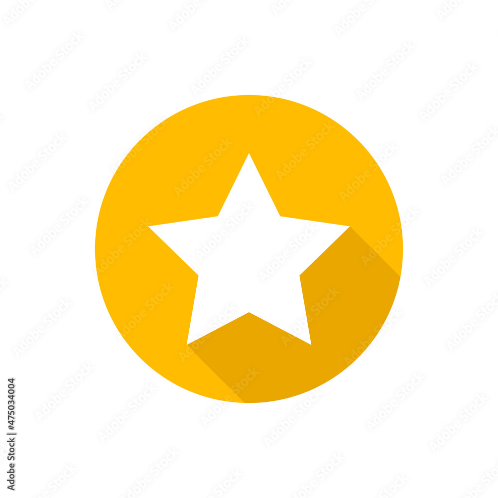 Star flat vector button icon Star flat vector button icon