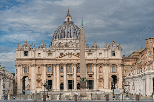 Early morning scene at St Peter's square in Rome, Italy