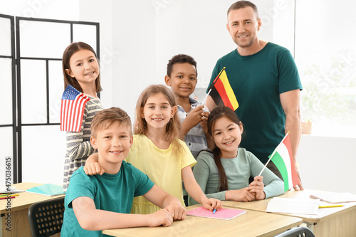 Pupils and teacher during l...