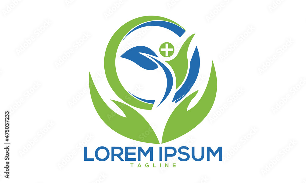 Unique human leaf logo Modern and minimalist vector and abstract logo Unique human leaf logo Modern and minimalist vector and abstract logo