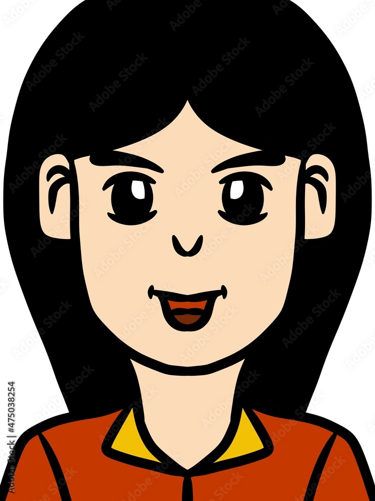 cute woman cartoon on white background cute woman cartoon on white background