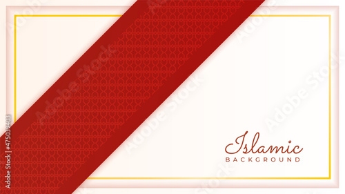Islamic Background design for Ramadan Kareem. Ornamental arabic red white pattern Islamic design background