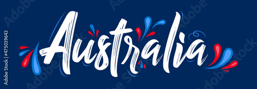Australia Patriotic Banner design Australian flag colors vector illustration
