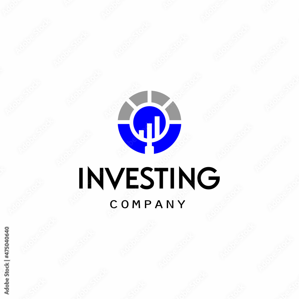 investing company illustration logo design investing company illustration logo design