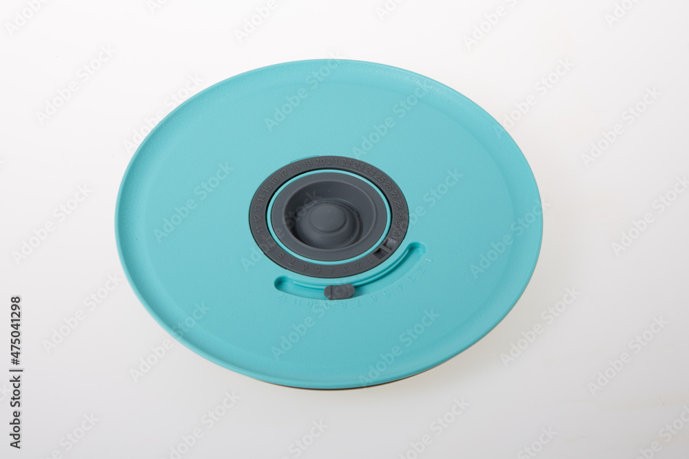 food containers color plastic cover on white background food containers color plastic cover on white background
