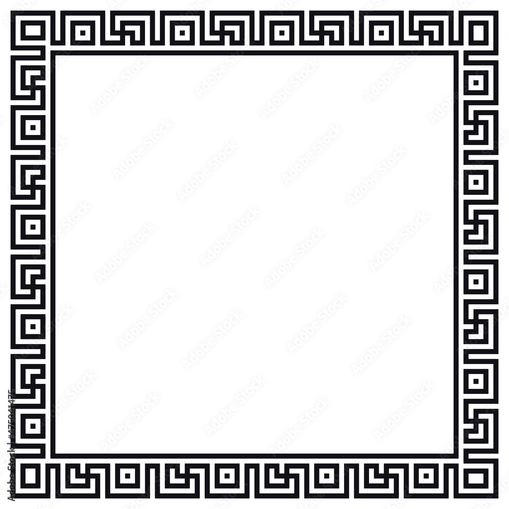 Greek frame on a white background, vector