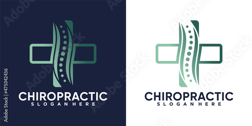 chiropractic logo design with creative concept