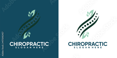 chiropractic logo design with creative concept