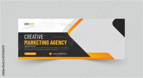 Digital marketing and corporate social media cover banner design template