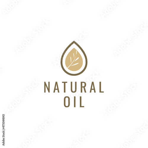 feminine drop water olive oil logo symbol icon vector graphic design illustration idea creative