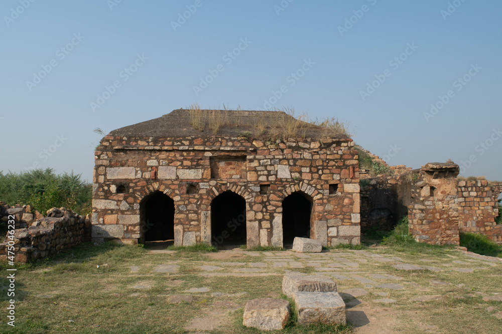 Ruins of Tughlaqabad fort in Delhi 