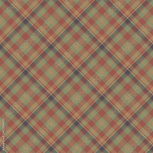 Plaid seamless pattern. Vector background of textile ornament. Flat fabric design.