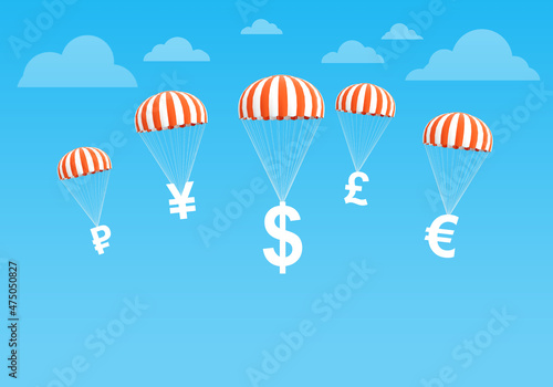 Currencies on parachutes. S...