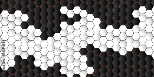 Colorful hexagon pattern with nice color, hexagon concept design abstract technology geometry pattern background vector EPS, Abstract white hexagon concept background,	